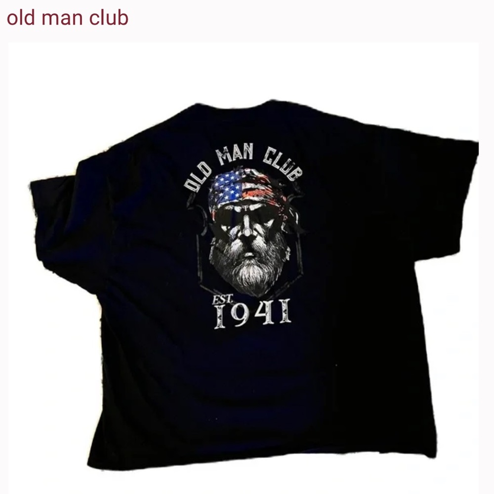 Mens Old Man Club Established 1941 T- shirt black color